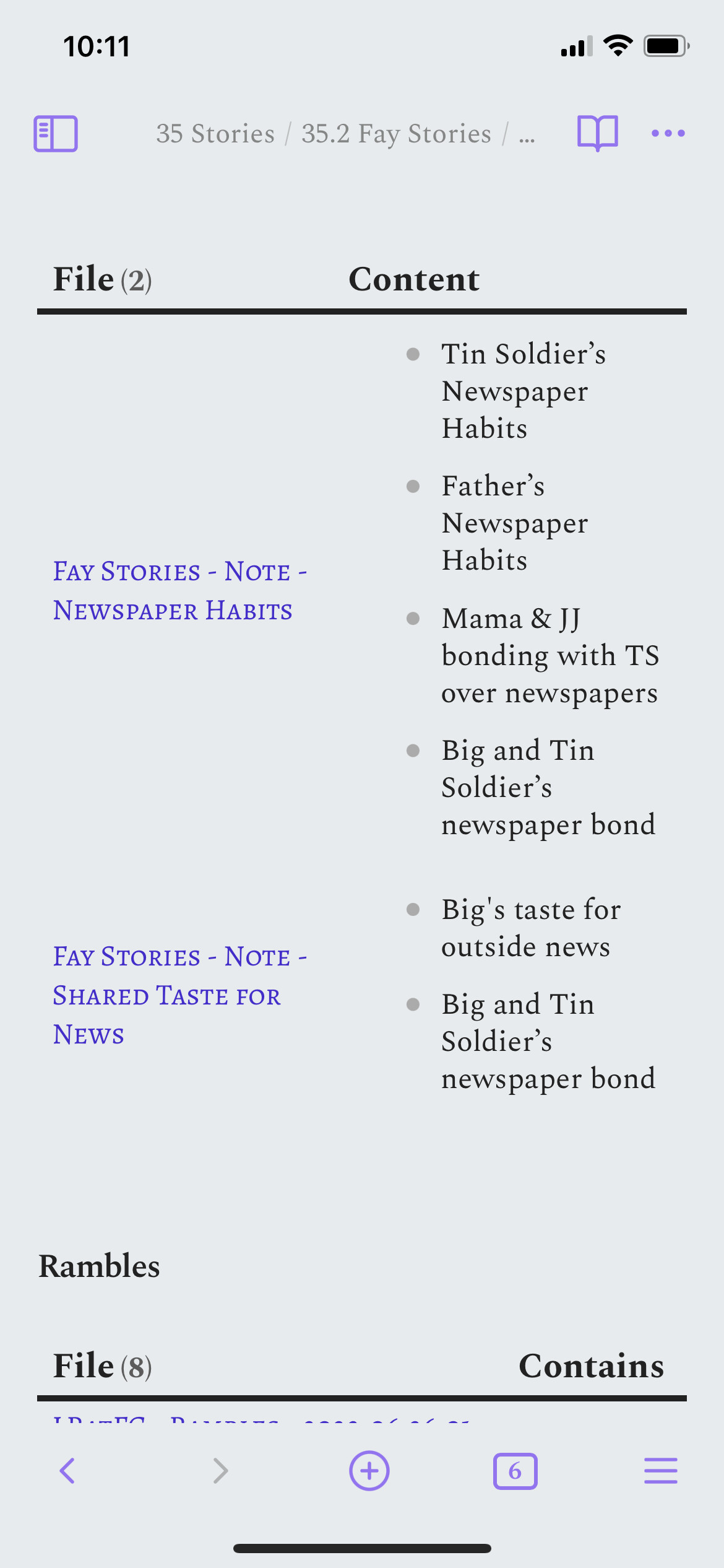 Limiting property list items displayed in a table by keyword 