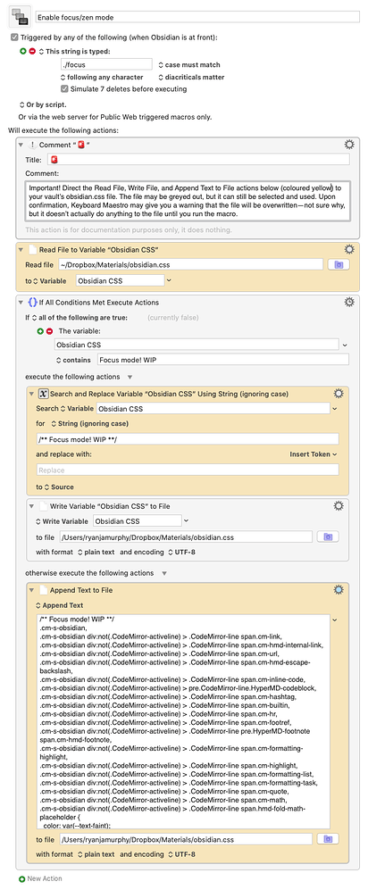Zen/focus mode with automation - Help - Obsidian Forum