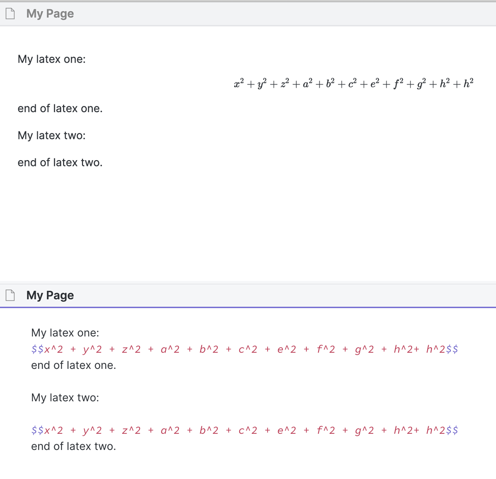 Duplicate latex (occasionally) doesn't render - Bug graveyard ...