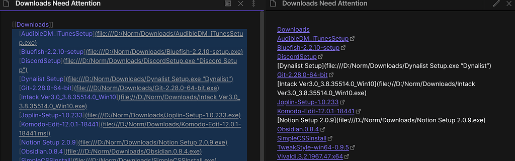 Edit Mode ≠ Preview Mode w/list of local-links - Bug graveyard ...
