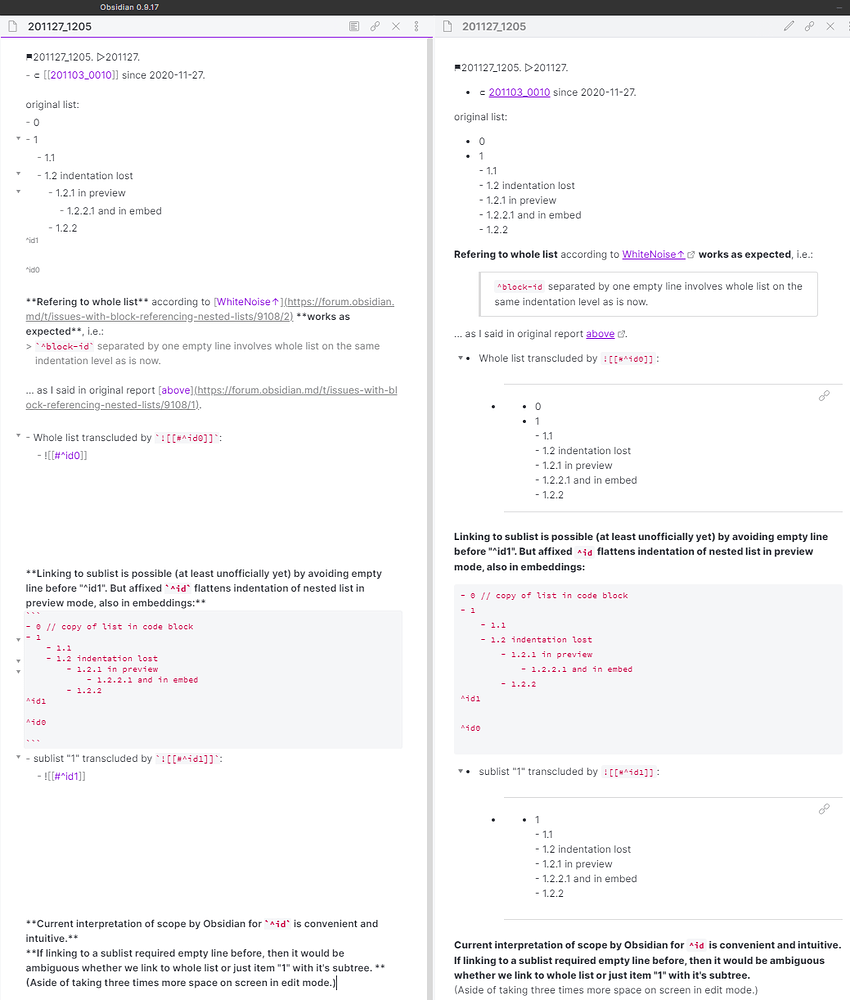 Issues with block-referencing nested lists - Bug graveyard - Obsidian Forum