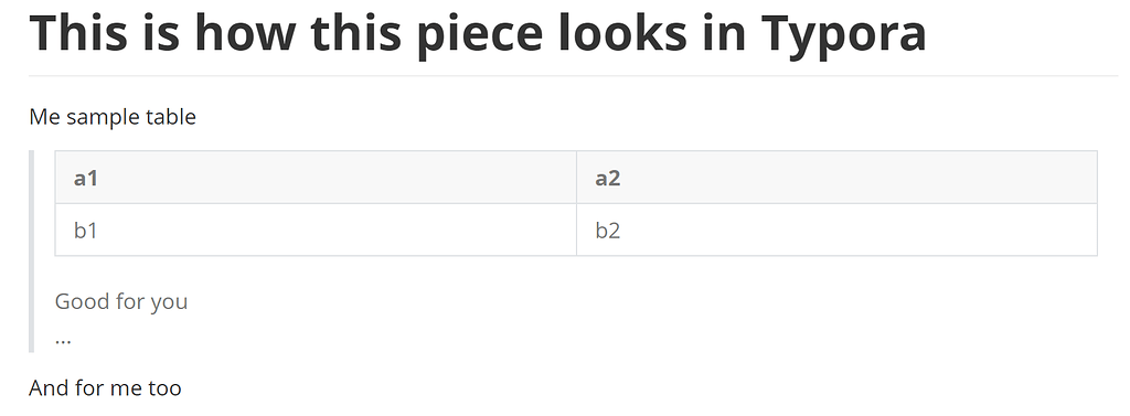Table in blockquotes - Bug graveyard - Obsidian Forum