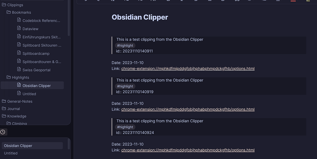 Paragraph or Highlight in Obsidian displayed with Dataview Help
