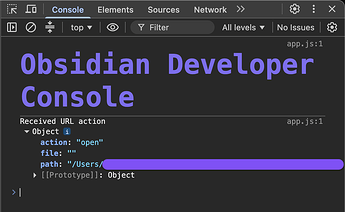 Console output