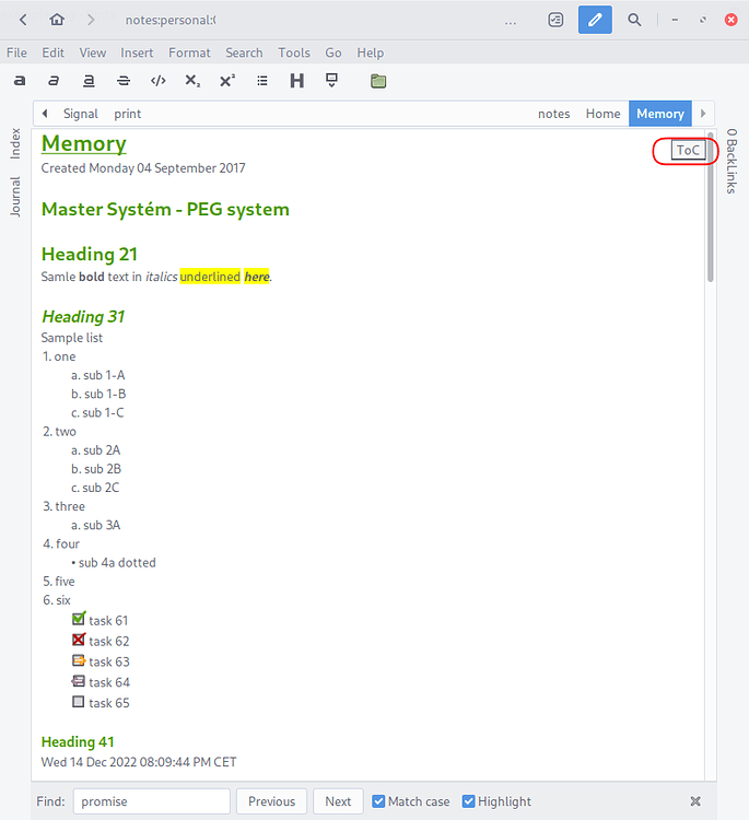 Floating Table of Content widget as in Zim Help Obsidian Forum