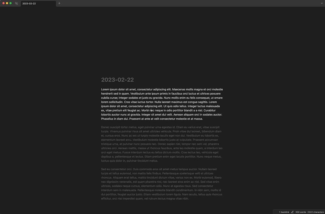 Zen: A distraction free workspace - Plugins - Obsidian Forum