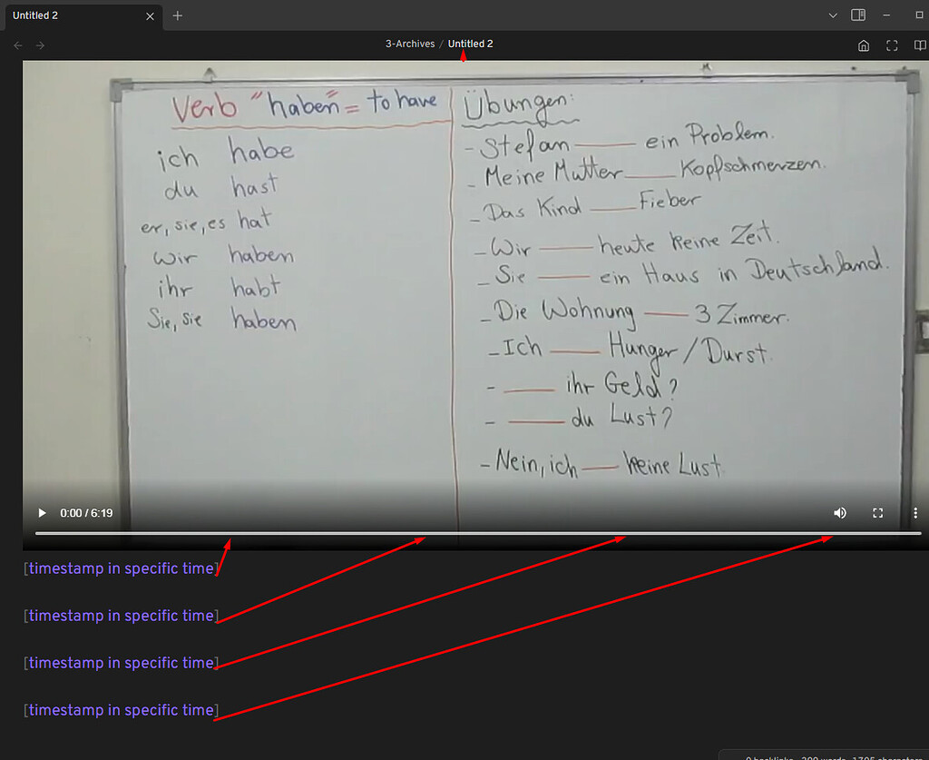 Timestamp note on video or audio - Plugins ideas - Obsidian Forum