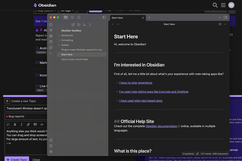 Translucent Window doesn't apply translucency in any panel - Bug ...