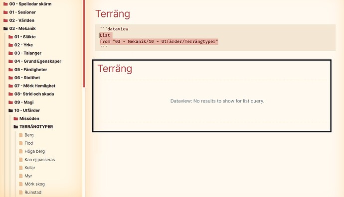 obsidian datawiew problem