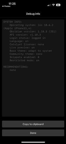 iPhone 15 Debug Info
