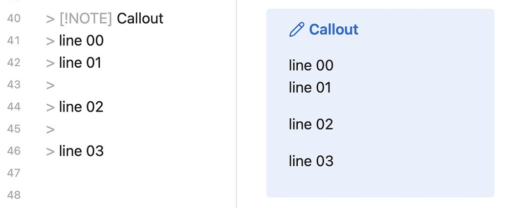 Support blank lines in callouts - Basement - Obsidian Forum