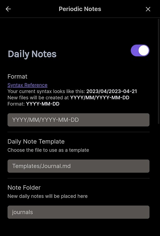 New Daily Note - Each note has its own folder - Help - Obsidian Forum