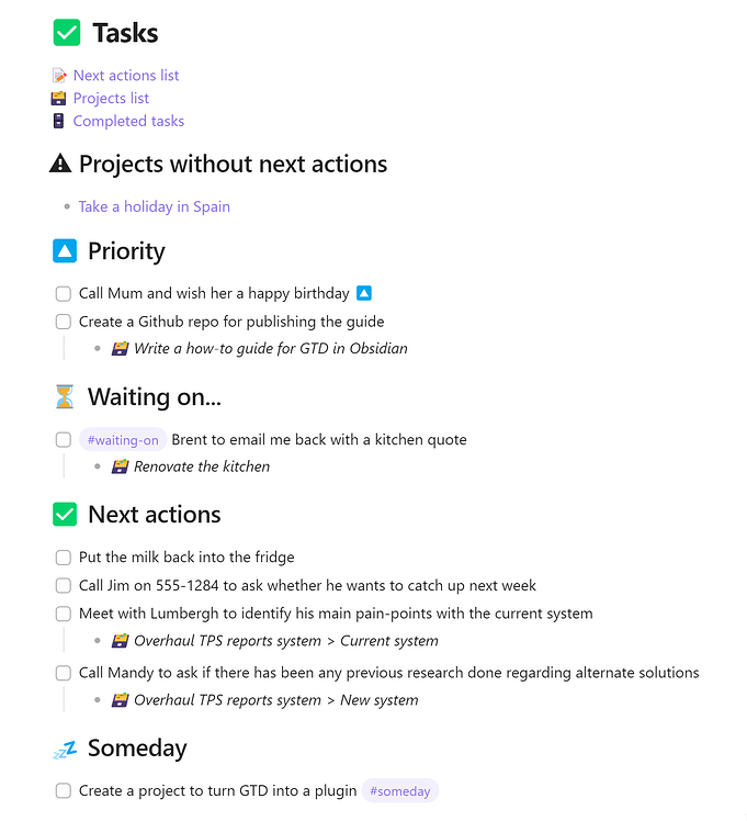 GTD with Obsidian: a ready-to-go GTD system with Task Sequencing, Quick ...