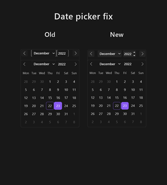 Date picker fix
