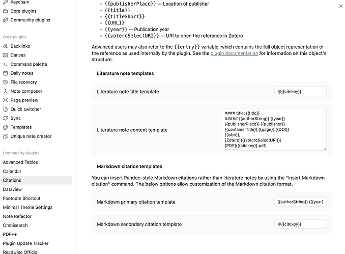 CITATIONS PLUG in OBSIDIAN