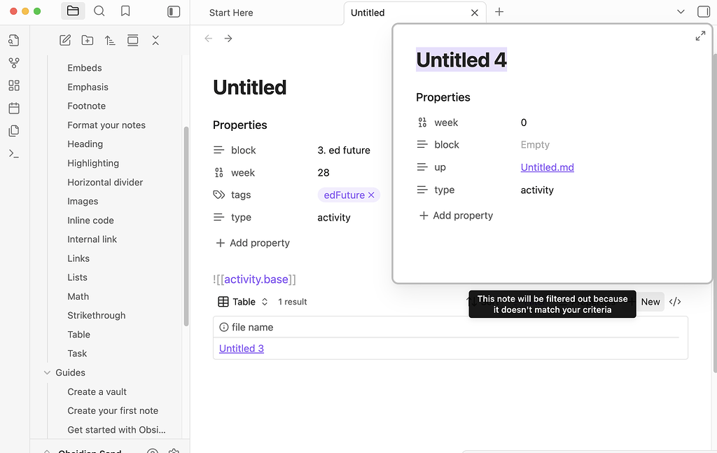 New note button in an embedded base does not create properties that ...