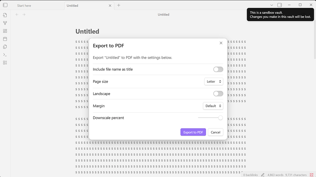 Exporting multiple-page PDF issue - Help - Obsidian Forum