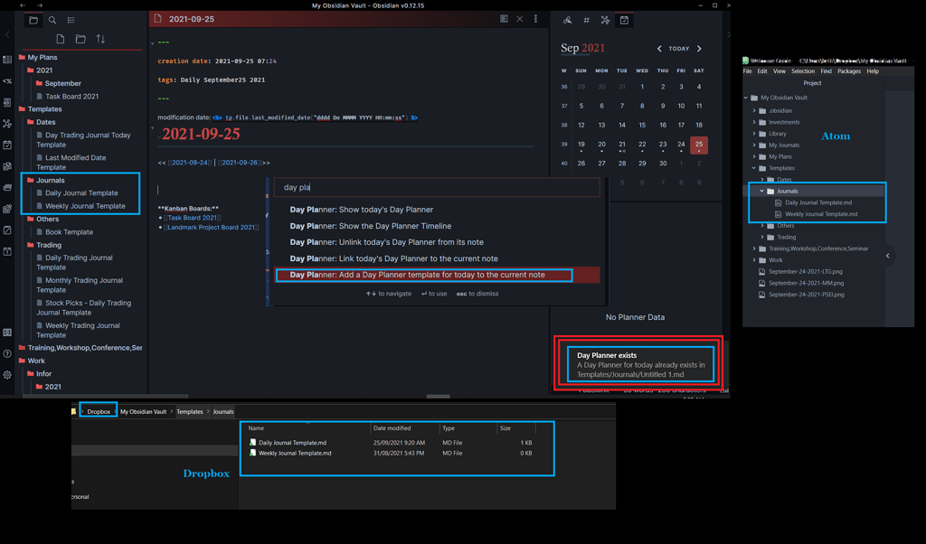 Day Planner Obsidian Google Calendar
