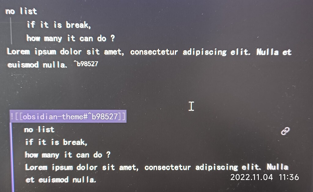 No list embed preview lost Indentation - Bug graveyard - Obsidian Forum