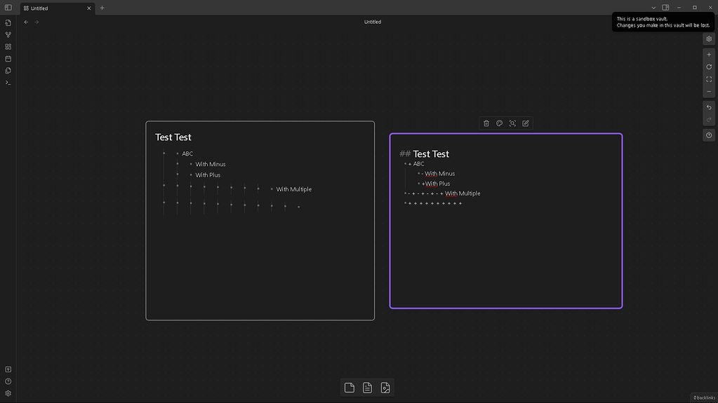 Canvas: Double Dots after adding a Plus or Minus after the Checklist ...