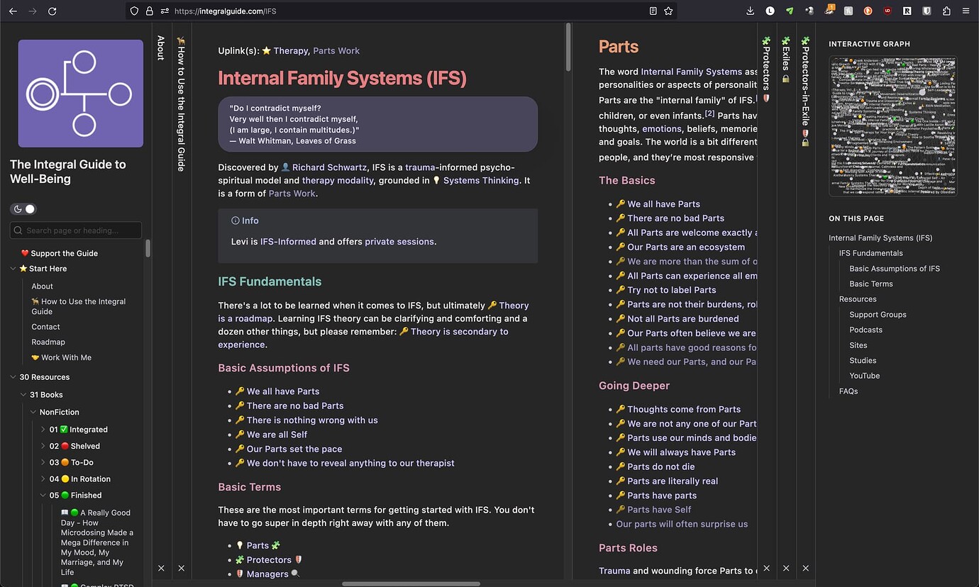 Obsidian Publish Siding Pane Improvements (vertical title bar ...