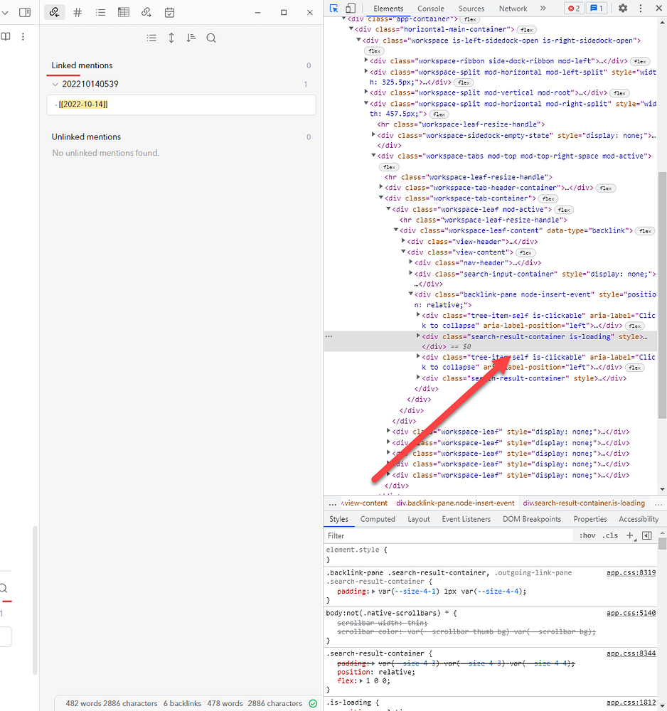 Link Mentions / Backlinks looping underline forever Help Obsidian Forum
