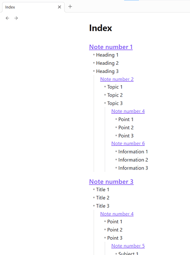 example index