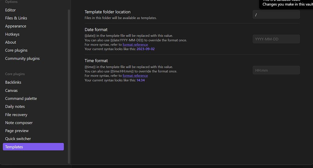 Templates plugin no longer recognizes the root directory of an Obsidian ...