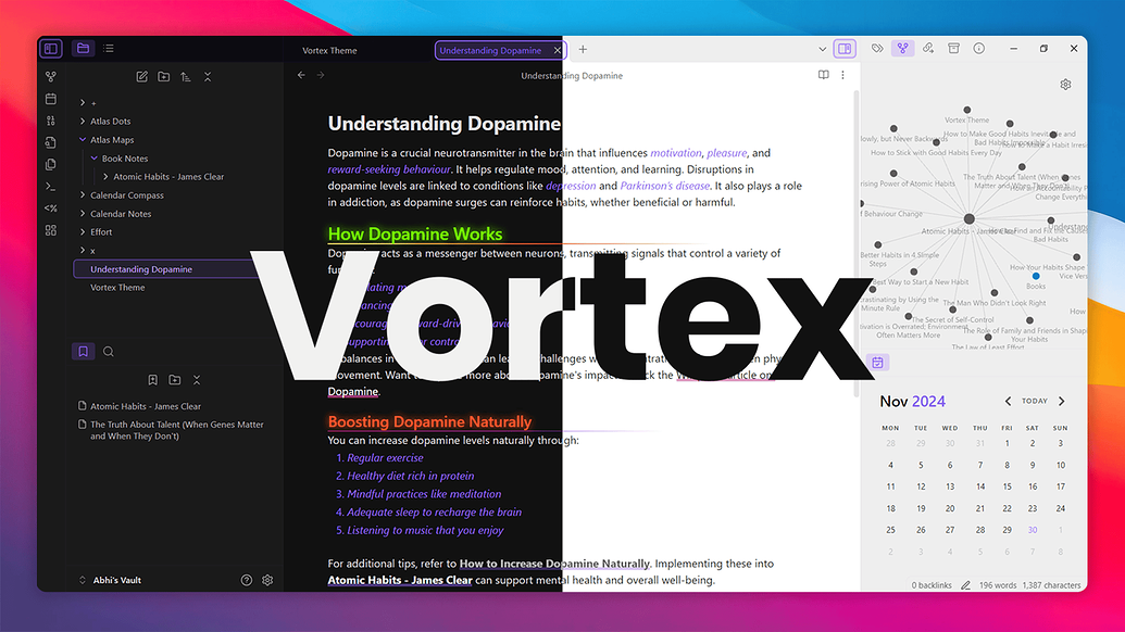 Vortex Theme for Obsidian: Customize, Glow, and Elevate Your Notes ...