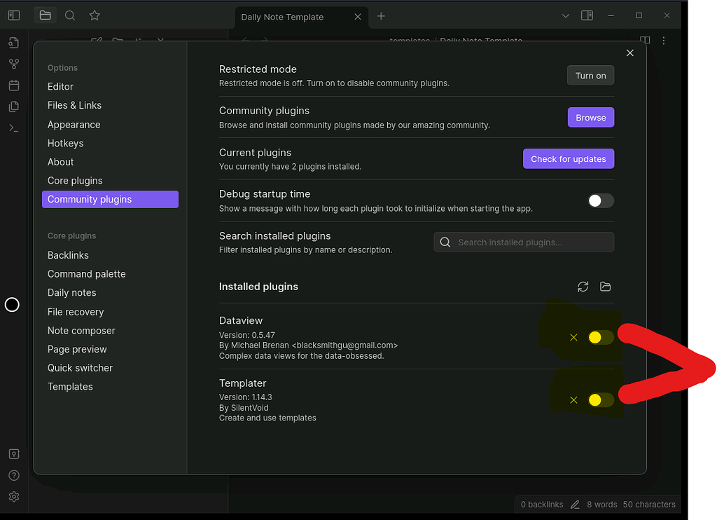 Can t enable manually installed community plugins help obsidian forum