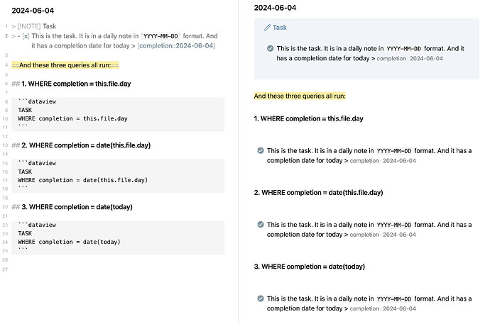 completed tasks