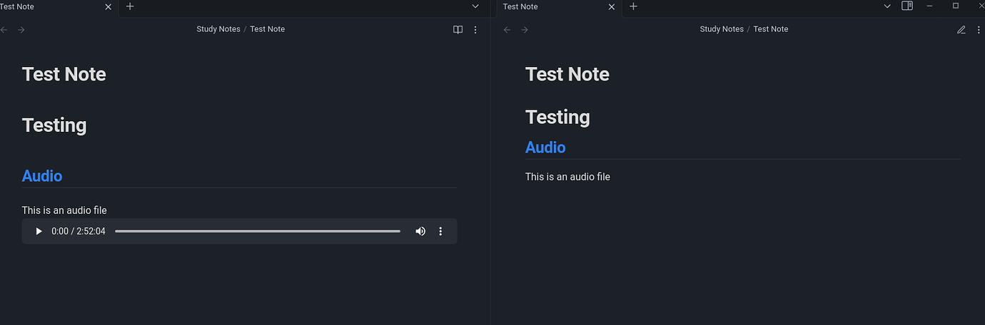 Render audio player in Read view - Feature requests - Obsidian Forum
