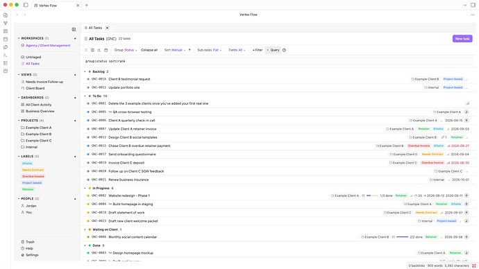 List View Layout (Light)