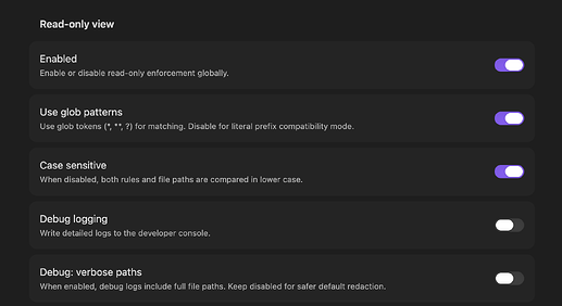 Read-Only-View-main-settings
