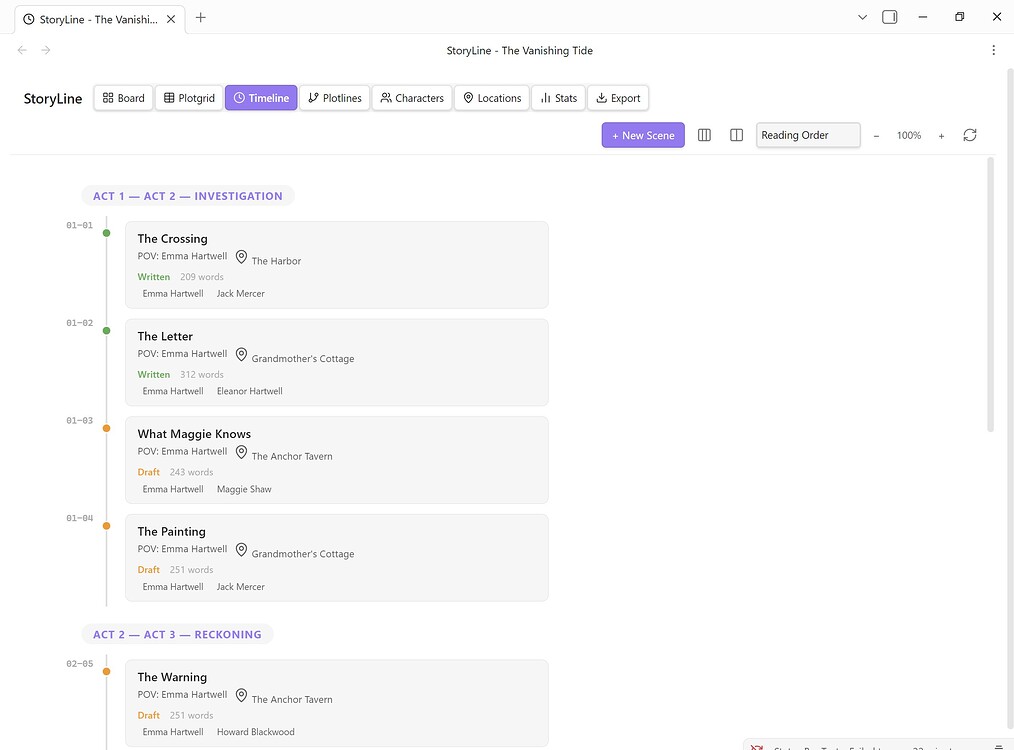 Plugin: StoryLine - Obsidian plugin for writers - Share & showcase ...