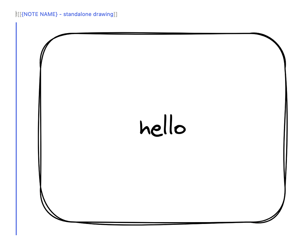 What's with this new vertical blue line when I insert an Excalidraw