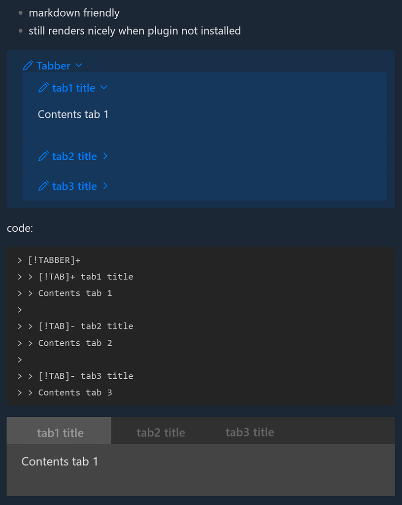 Tabber plugin - Plugins ideas - Obsidian Forum