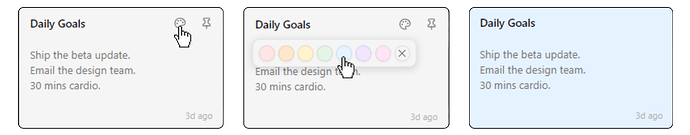 changing the color of your notes