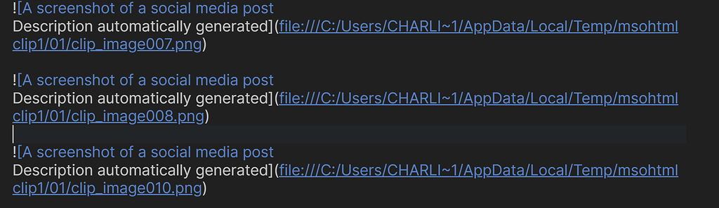 Note loses it's images when copy-pasting from word doc - Help