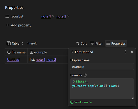 a list to preserve formatting