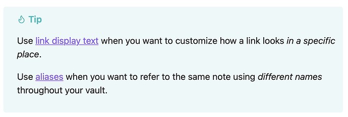 display text or alias