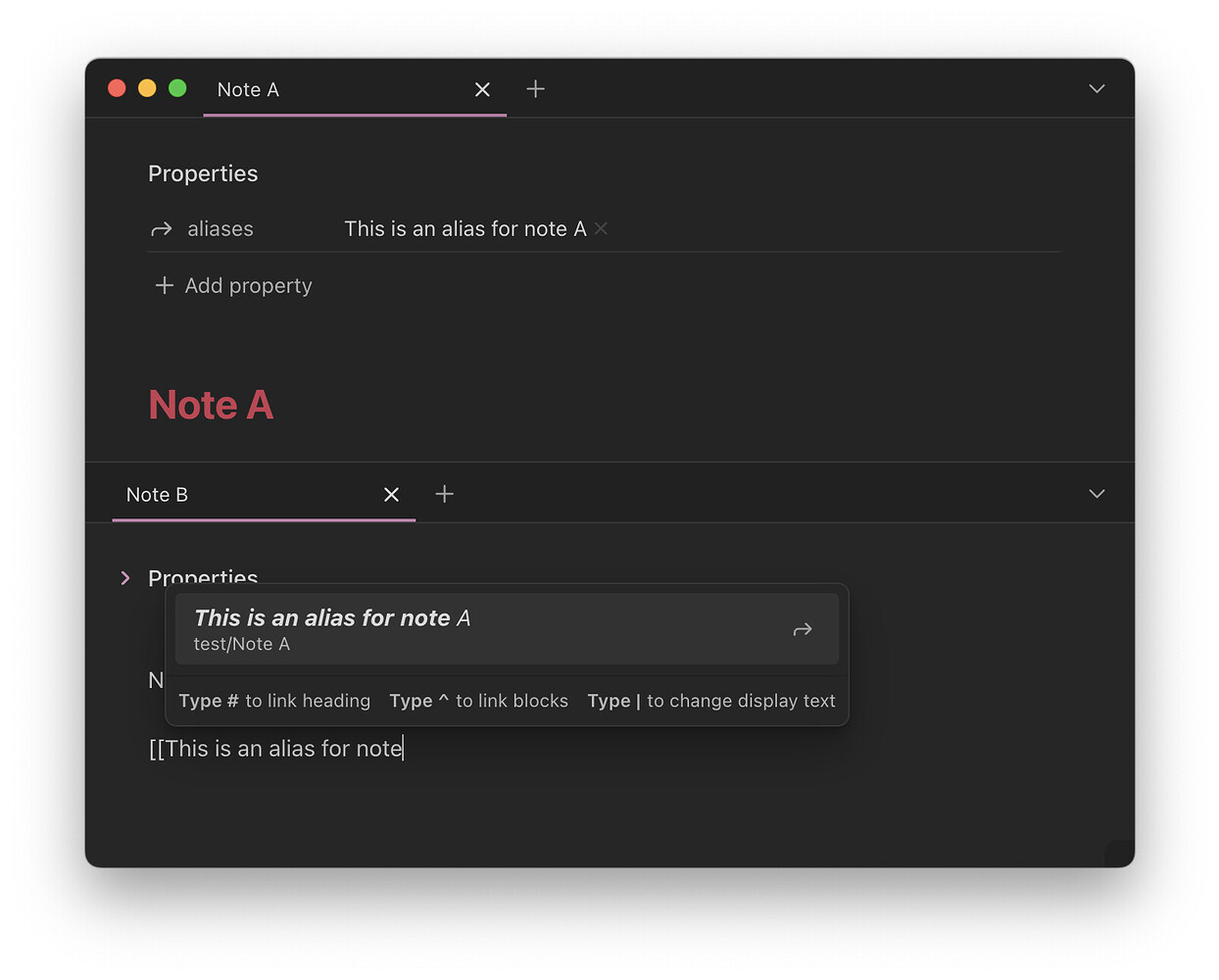 Make aliases stand out in the Quick switcher and link suggester - Share ...