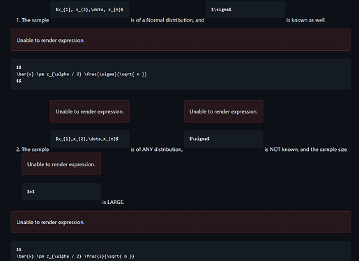 "unable to render expression." next to every single block after a certain point