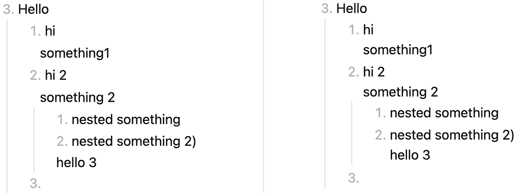 Returning to previous indentation level from nested list - Help ...