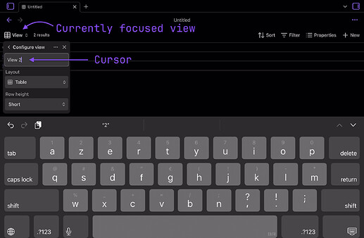 Creating View 2 - Set focus on name text box