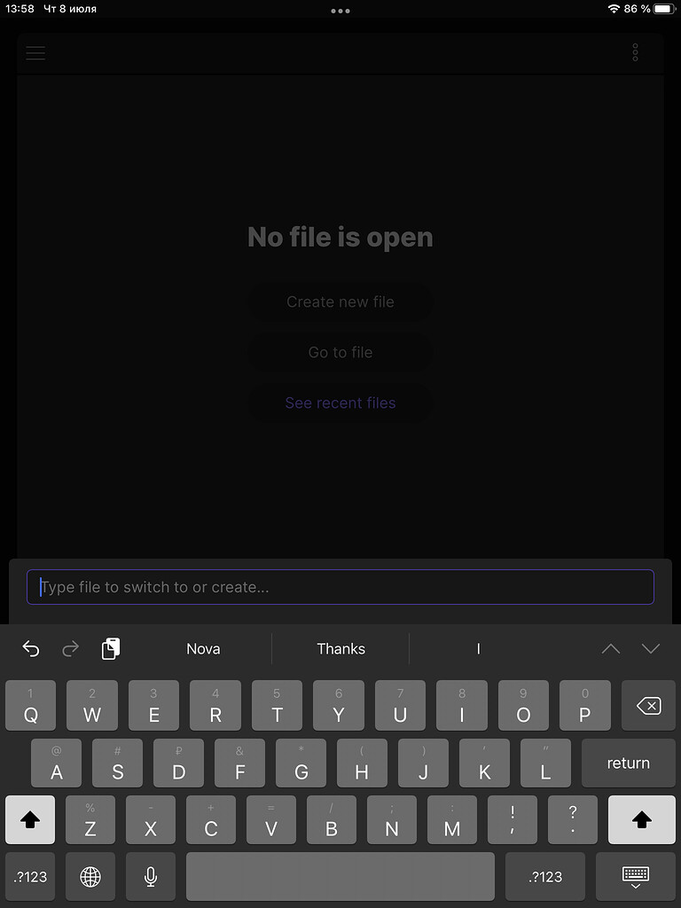 [Bug] iOS: 'See recent files' does not work when no file is open - Bug ...