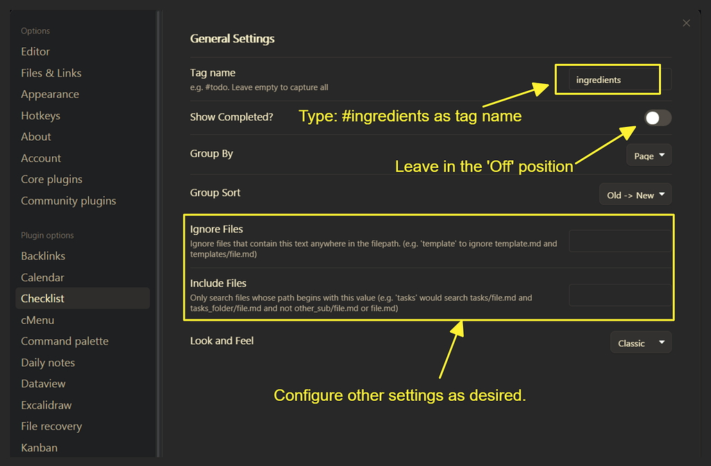 how to make list in obsidian