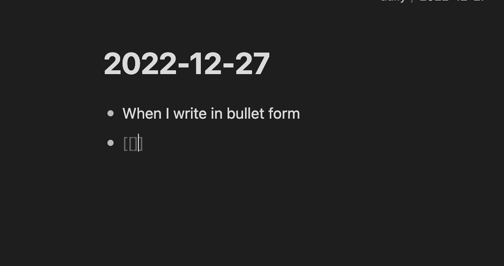 Square bracket not working on the bullet form Help Obsidian Forum