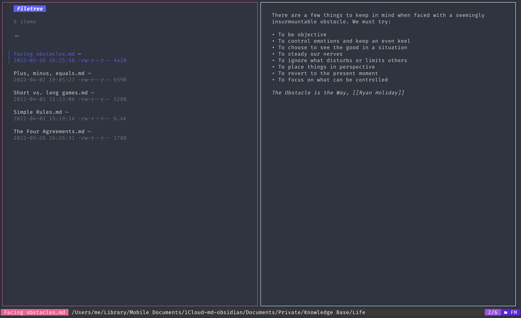 Using fm as terminal Obsidian client - Share & showcase - Obsidian Forum