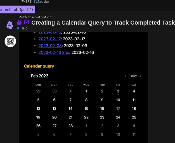 Screenshot 2026-04-15 at 00-20-18 Creating a Calendar Query to Track Completed Tasks - Help - Obsidian Forum